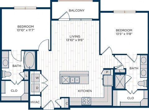 Aura Thirty2 Apartments B2 Floor Plan